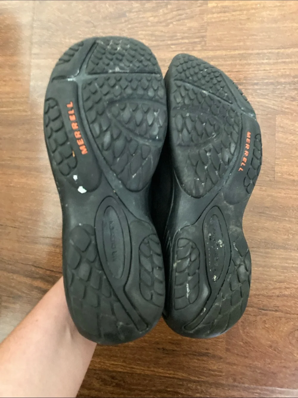 Merrell Black Leather Slip-On Work Clogs Sz 9